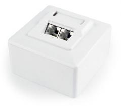 Gembird CAT6 STP 2-port wall mount face plate