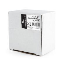 Gembird CAT6 STP 2-port wall mount face plate
