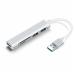 BlackBird USB 3.0 multiport hub 5in1 3xUSB3.0, SD, TF, Silver