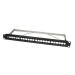Logilink NK4042 19" patch panel for 24 keystone jacks, 1U unloaded Black